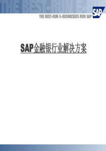 SAP金融银行业解决方案