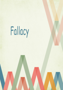 Fallacy谬误