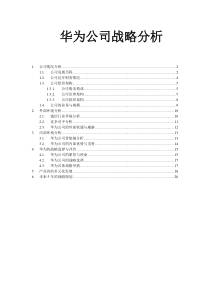 华为公司战略分析