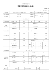 顶管工程顶进记录(机械)