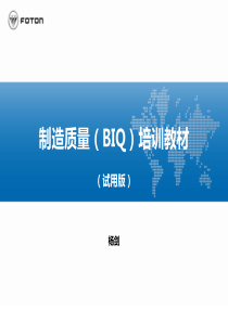 制造质量(BIQ)培训教材