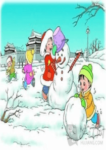 一年级看图写话堆雪人1