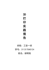 3d打印实习感悟