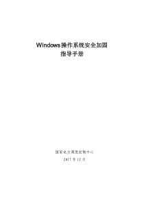 Windows操作系统安全加固指导手册