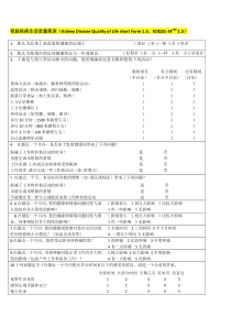 肾脏疾病生活质量简表(Kidney-Disease-Quality-of-Life-short-Fo