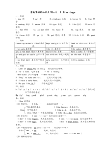 译林小学四年级英语上册1-8单元学习重点