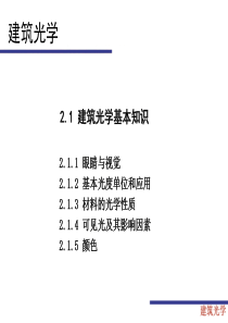 21建筑光学的基本知识