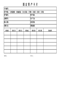 固定资产卡片样式