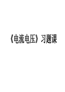 《电流电压》习题课