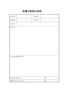 质量月、周、日检记录表