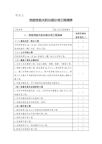 危险性较大的分部分项工程清单(安全报监)