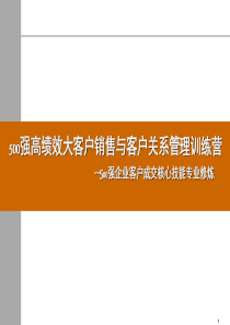 500强大客户销售及客户关系管理讲师版(ppt 91) 