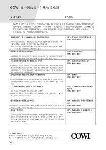 COWI在中国的集中供热项目业绩