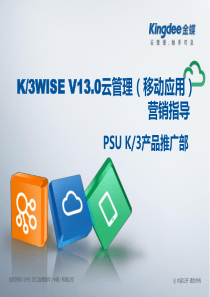 K3WISE_V130云管理(移动应用)营销指导