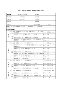 投资公司资产经营部物资销售副经理职务说明书