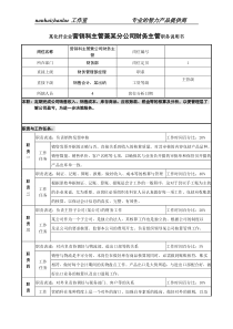 某化纤企业营销科主管兼某分公司财务主管职务说明书