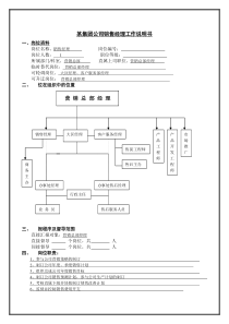 某集团公司销售经理工作说明书