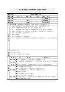 营销总监岗位说明书