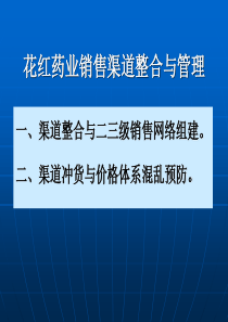 【培训课件】花红药业销售渠道整合与管理