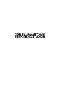 消费者信息处理及决策理论N