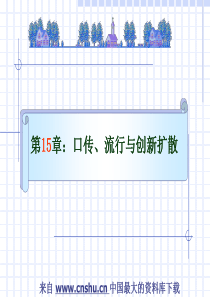 消费者行为第15、16章：口传、流行与创新扩散（PPT 30页）(1)