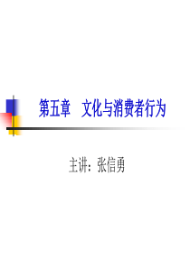 第五章文化与消费者行为