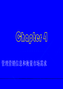 市场营销学第4章管理营销信息和衡量市场需求