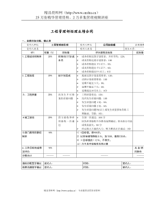 建工行业-工程管理部经理业绩合同