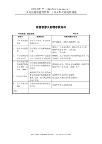 建材行业-销售部-部长助理关键业绩指标（KPI）