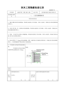 72抹灰工程隐蔽检查记录