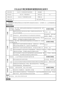 日化企业中国区销售部终端管理岗岗位说明书