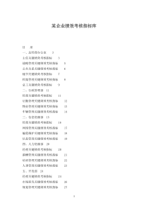 某企业绩效考核指标库