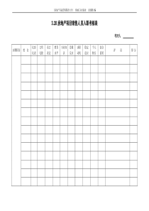 3.20房地产项目销售人员入职考核表