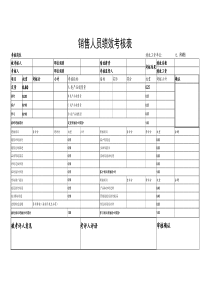 销售人员绩效考核表