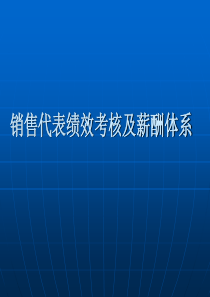 销售代表绩效考核1