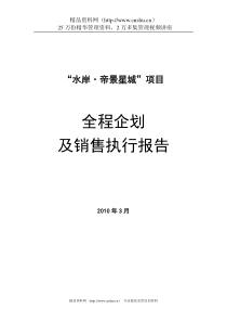 XX项目全程企划及销售执行报告（DOC35页）