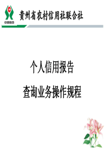 2信用报告查询业务操作规程