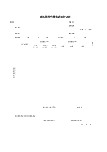 D0303_建筑物照明通电试运行记录