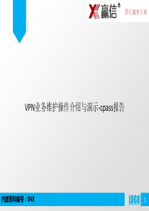 IP_VPN业务操作介绍和功能演示-cpass报告