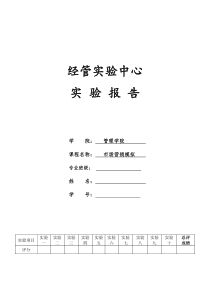 市场营销模拟实训报告