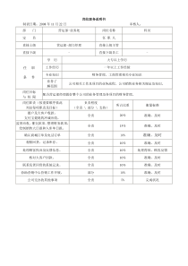 业务处科员岗位职务说明书