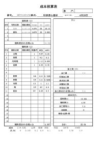 业务定单表格参考