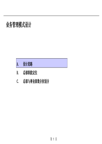 业务管理模式设计
