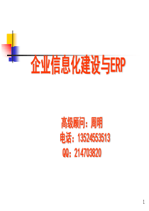 企业信息化建设与ERP