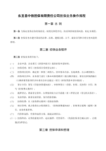 东至县中信担保有限责任公司担保业务操作规程doc-东至县