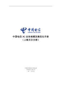 中国电信3G业务规模发展优化手册(上海贝尔分册)