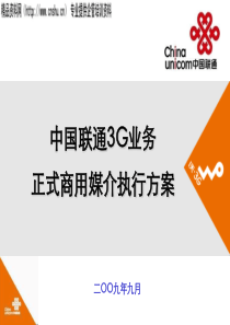 中国联通3G业务正式商用媒介执行方案（PPT53页）