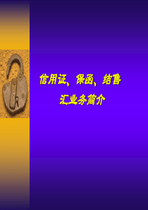 信用证、保函、结售汇业务简介