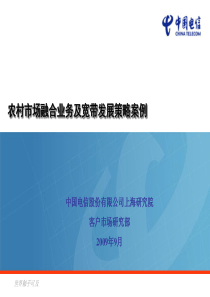 农村市场融合业务及宽带发展案例