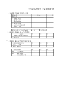 副总对业务开发部经理考核记录卡